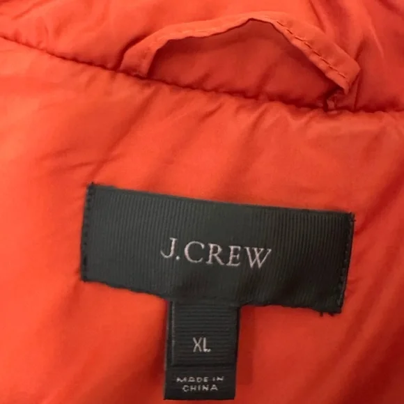 J. Crew Vibrant Orange Quilted Vest - Picture 2 of 5